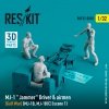 RESKIT RSF32-0038 MJ-1 Jammer Driver airmens (Gulf War) (MJ-1B, MJ-1B/C) (scene 1) (3 pcs) (3D Printed) 1/32